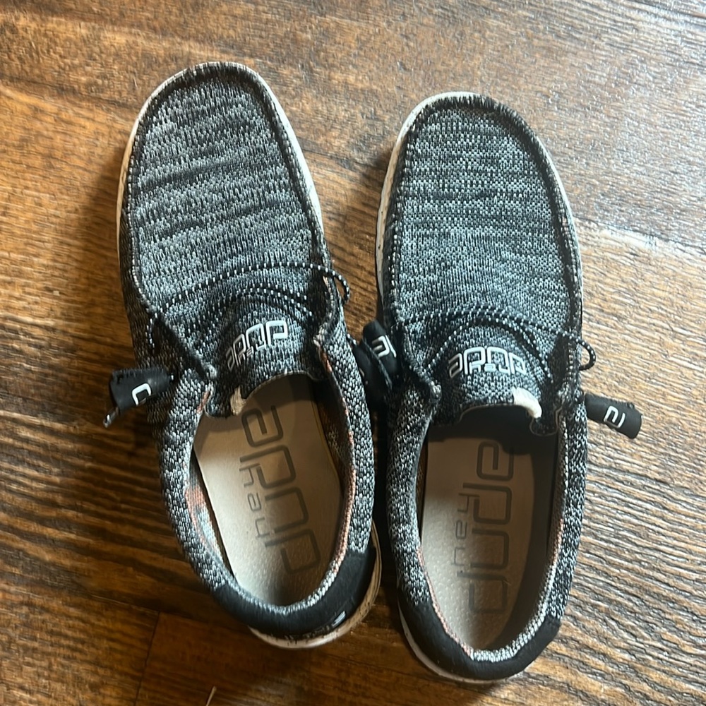 Hey Dude Black and Gray Loafers